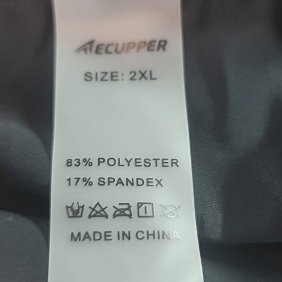 Ecupper Black and Blue Leaf Print 2 Piece Tankini Swimsuit - Picture 15 of 16